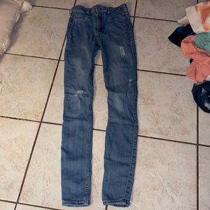 Hollister light blue jean leggings